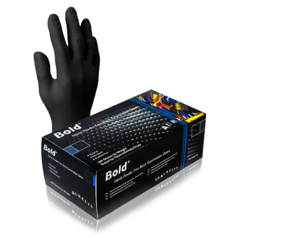 BOLD Black Nitrile P/Free Gloves (100 pack)