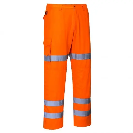 Orange Hi-Vis Poly/cotton Trousers
