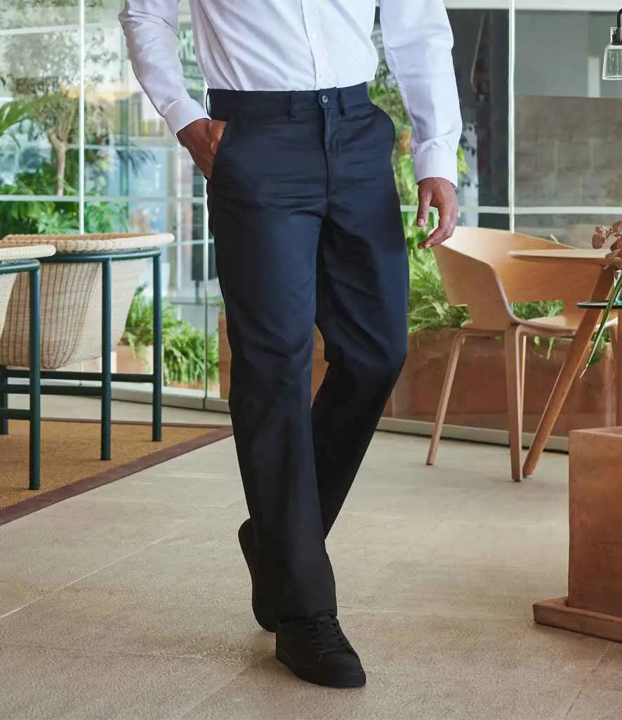 Portal Stretch Flex Waistband Chino Trousers (Black, 30/R)