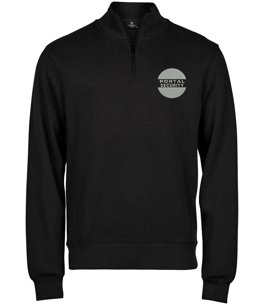 Portal Tee Jays Half Zip Sweatshirt (Black, S)