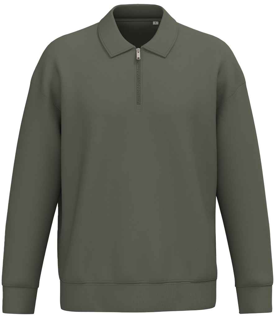 Native Spirit Unisex 1/4 Zip Sweatshirt with Polo Collar