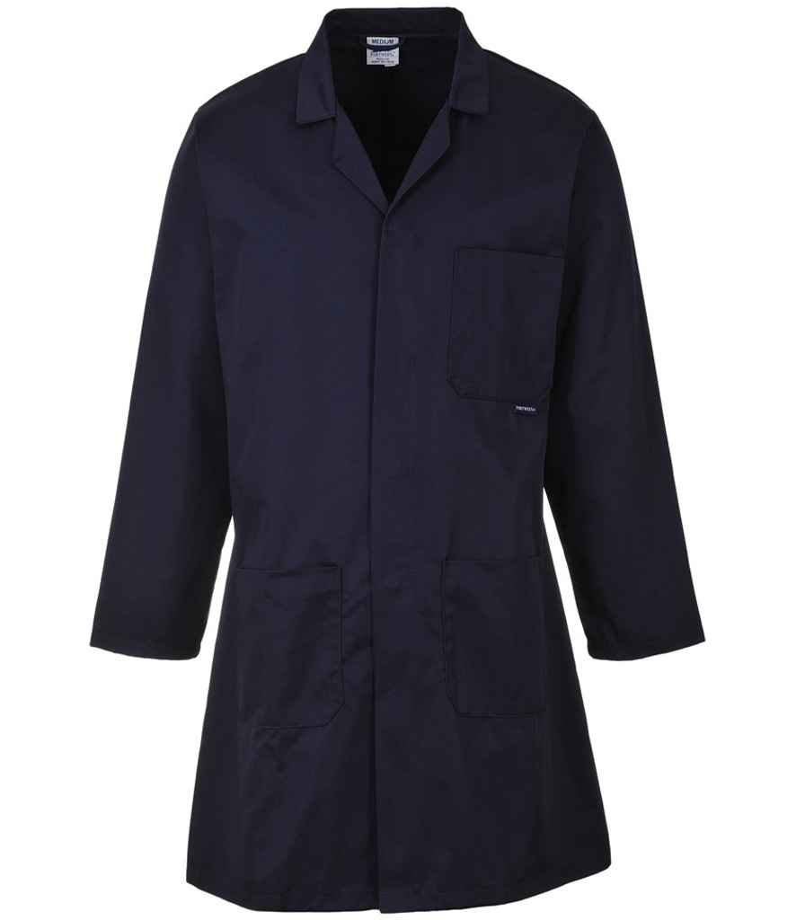 [PW685 NAV M] Portwest Lab Coat (M, Navy)