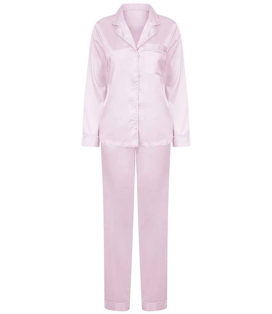 Towel City Ladies Satin Long PJ's