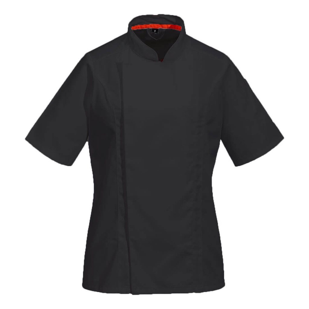 [C736BKRXS] Chef's Women's Mesh Air Pro Jacket S/S (XS, Black)