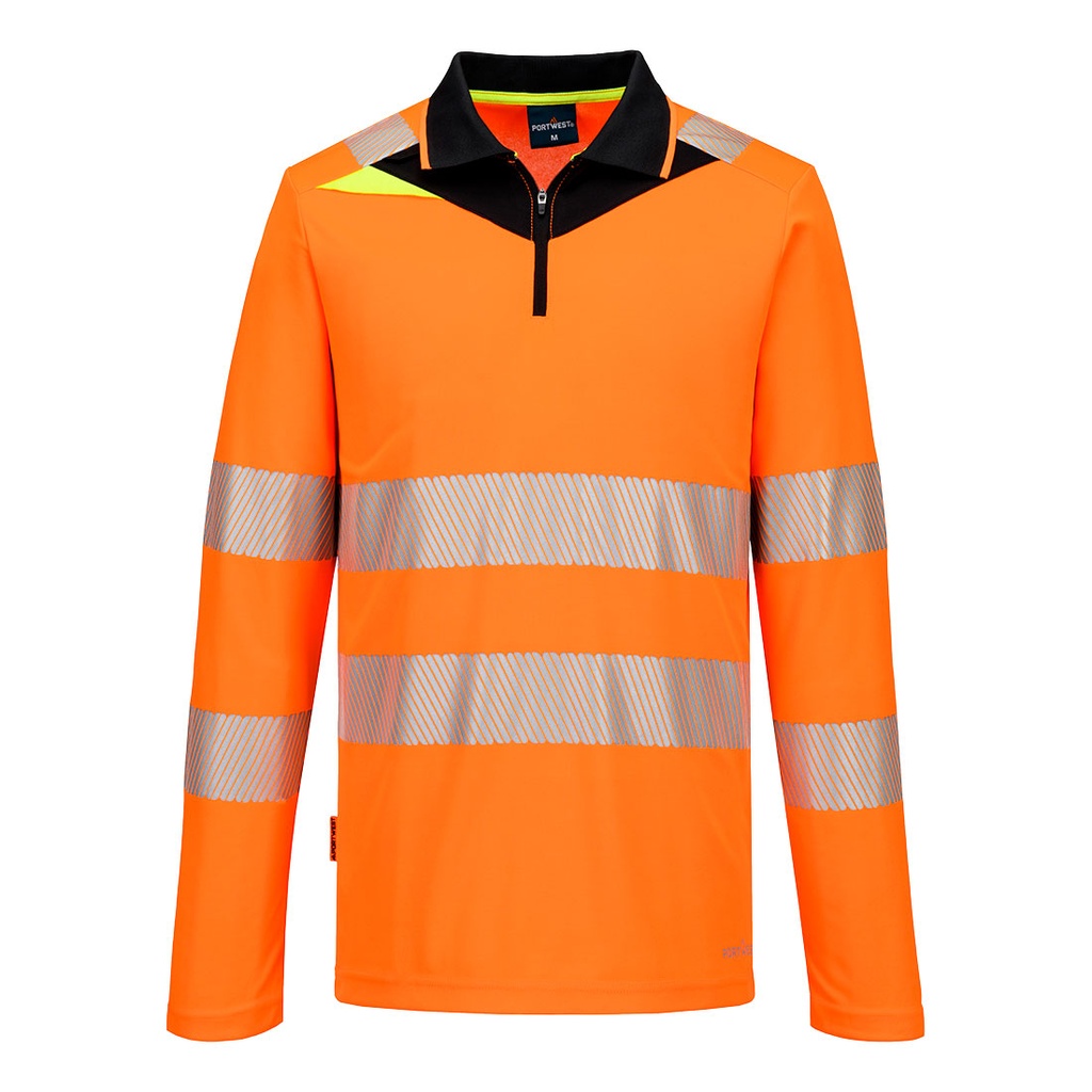 DX4 Hi-Vis Zip Polo Shirt L/S