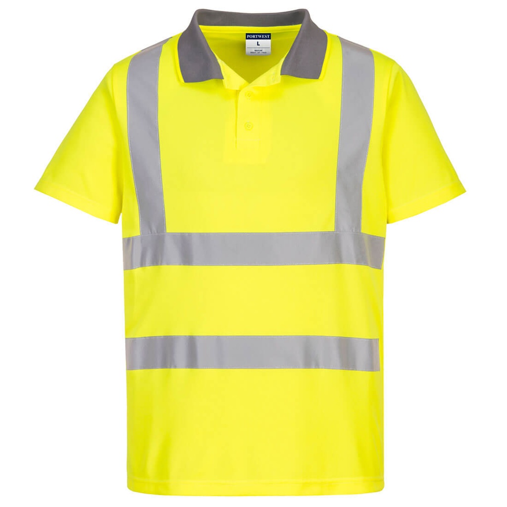 [EC10YERS] Eco Hi-Vis Polo Shirt S/S (6 Pack) (S, Yellow)