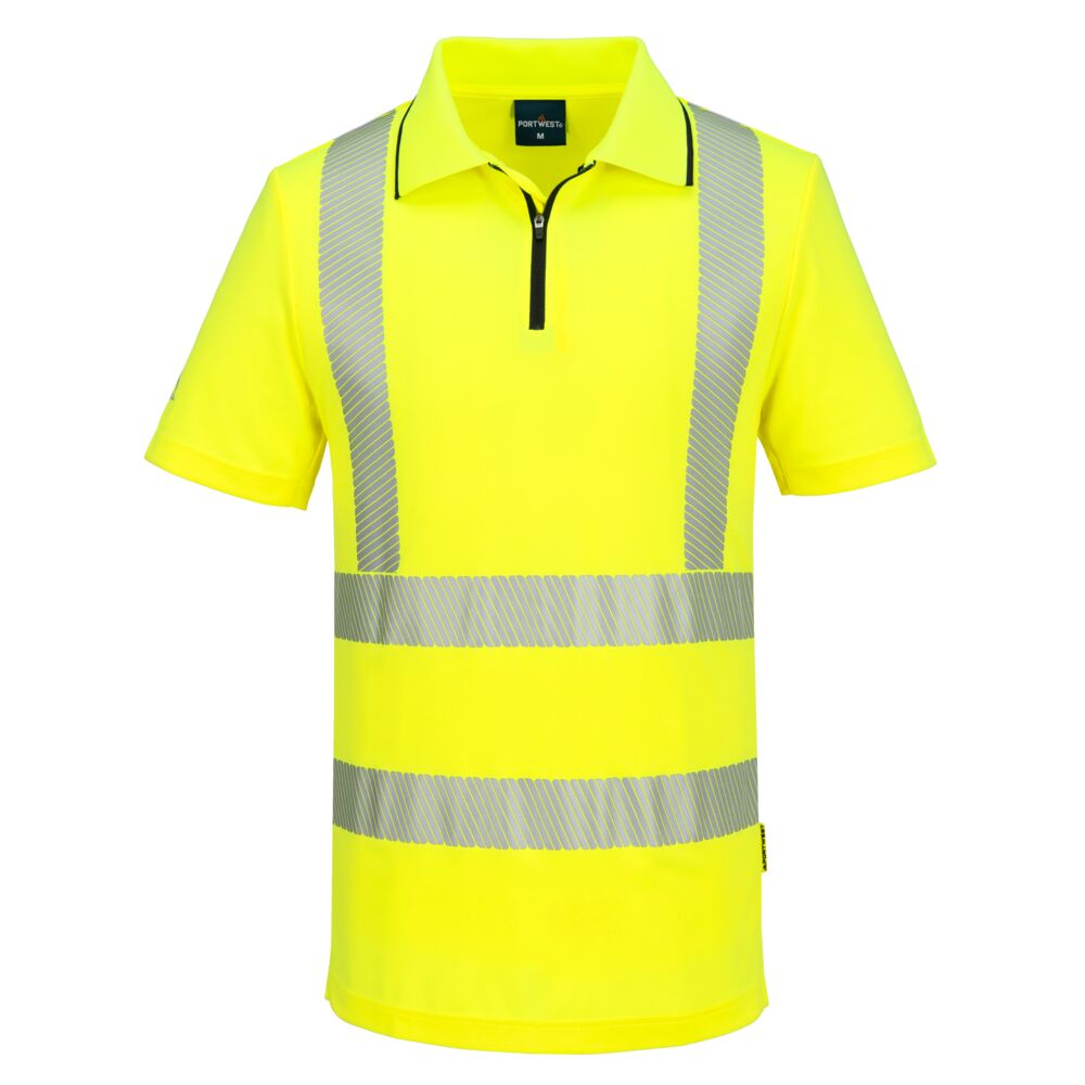 KX3 Sport Hi-Vis Zip Polo Shirt S/S
