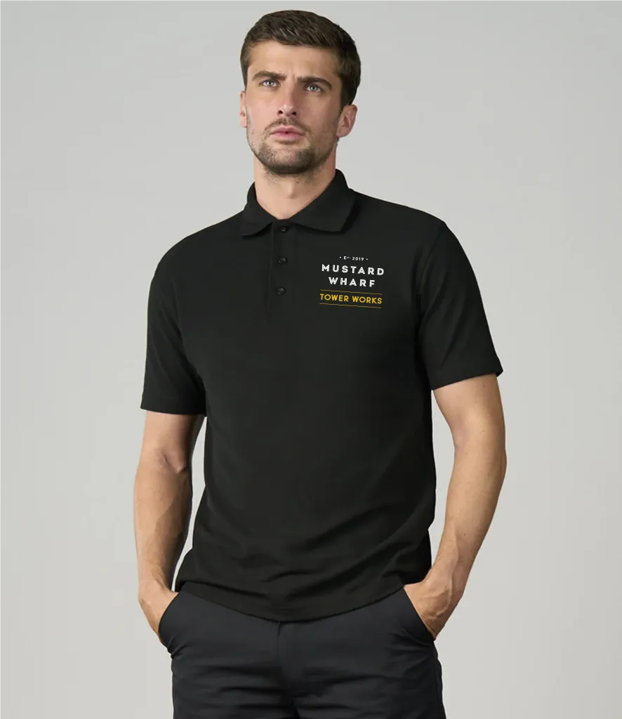 Mustard Wharf Unisex Polo Shirt (Black, XS)