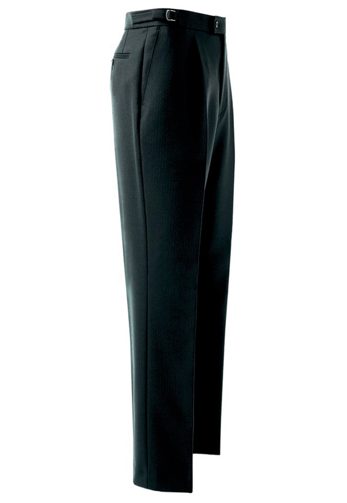 [8702ABlackhb28] Brook Taverner Herringbone Trouser (28)