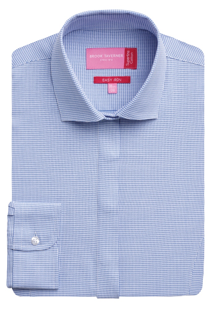 [2281BBluHtooth06R] Brook Taverner Lugano Blouse (6 Regular, Blu Htooth)