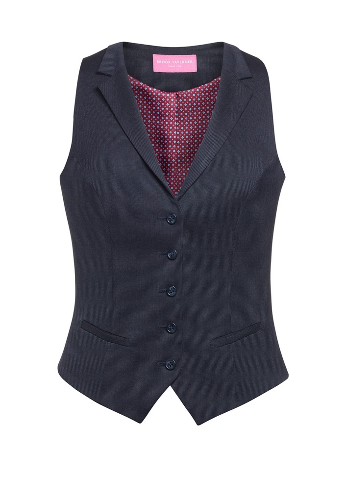 [2293DBlack06R] Brook Taverner Larissa Waistcoat (6 Regular, Black)