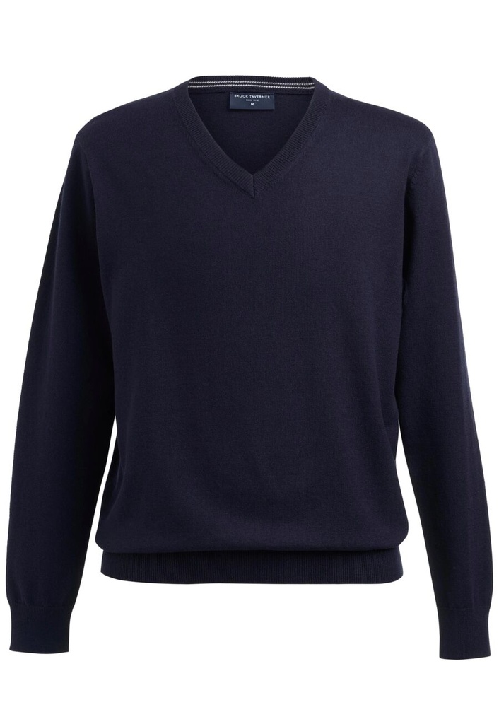 [4566BOatmeal2XL] Brook Taverner Berlin V-Neck Jumper (2XL, Oatmeal)