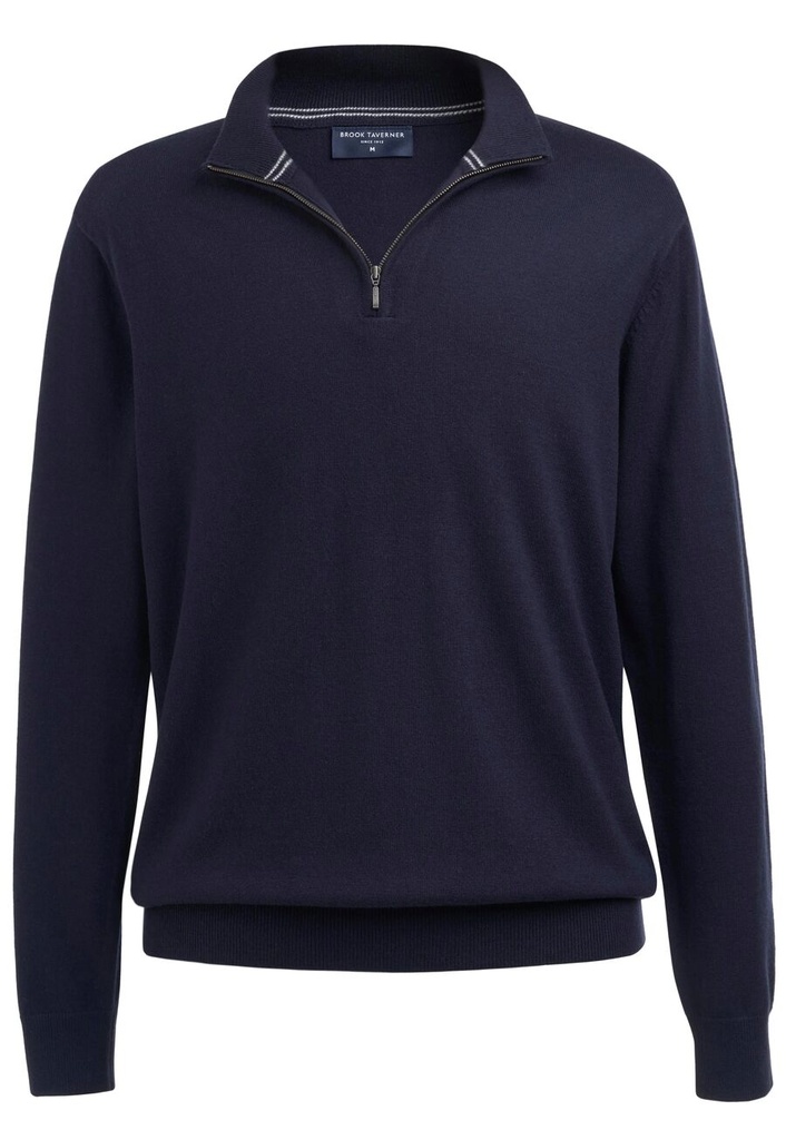 [4567BOatmeal2XL] Brook Taverner Copenhagen 1/4 Zip Jumper (2XL, Oatmeal)