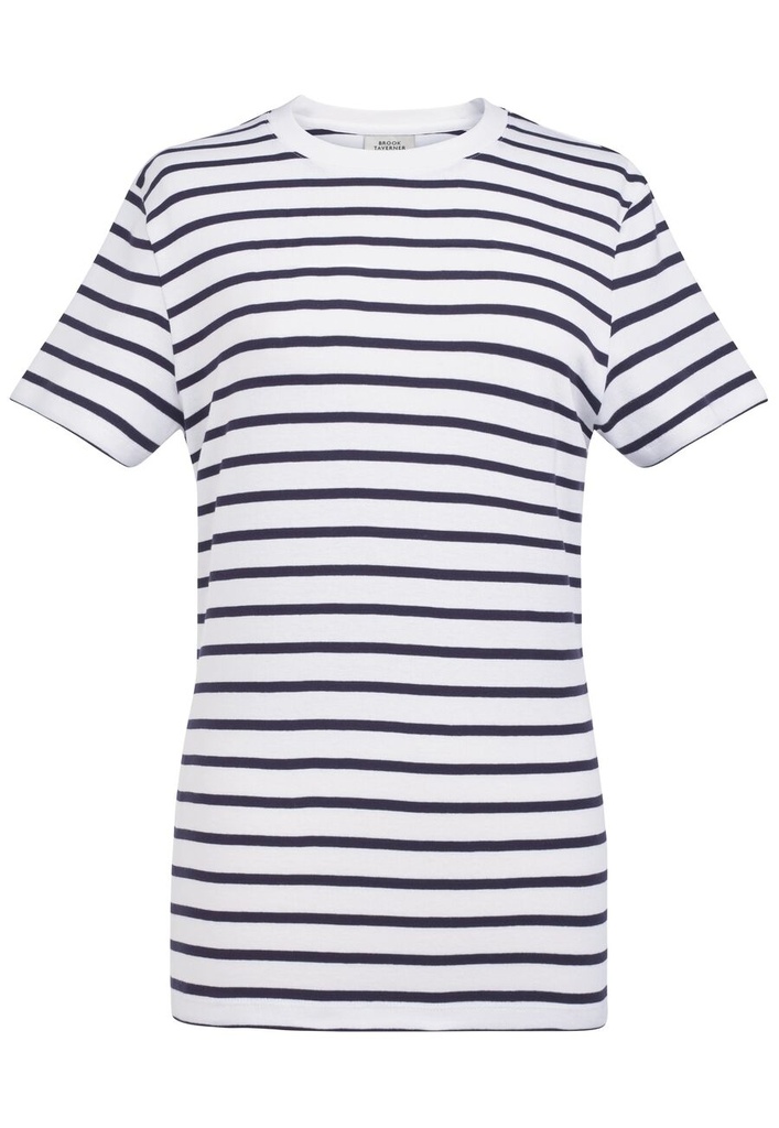 [2429AWhiteNavy2XL] Brook Taverner Katy Breton Top (2XL, White/Navy)
