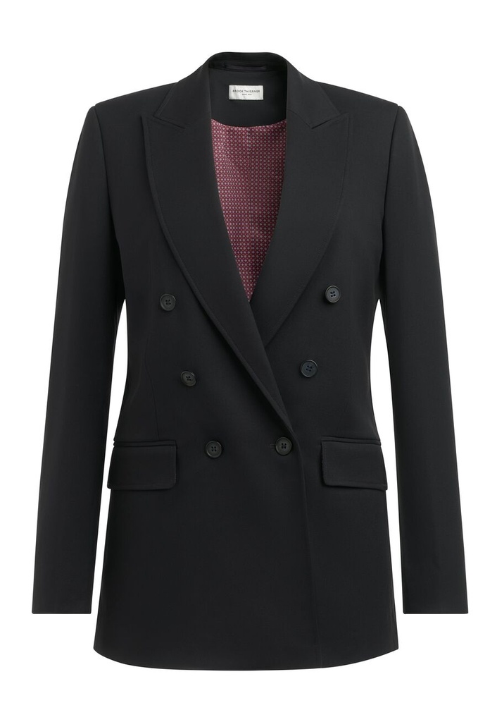 [2425DBlack06R] Brook Taverner Perdita Double Breasted Jacket (6 Regular, Black)
